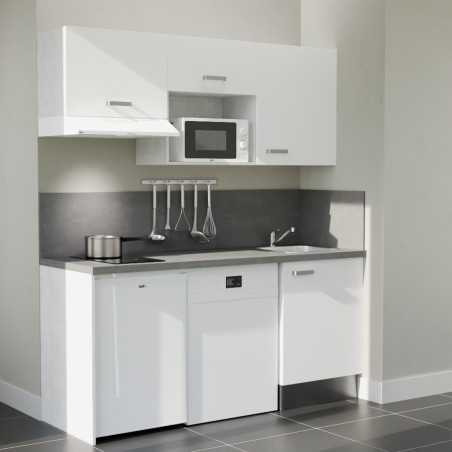 Kitchenette K55L-PT - 180 cm avec plan de travail et évier