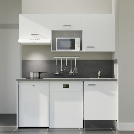 Kitchenette K55L-PT - 180 cm avec plan de travail et évier