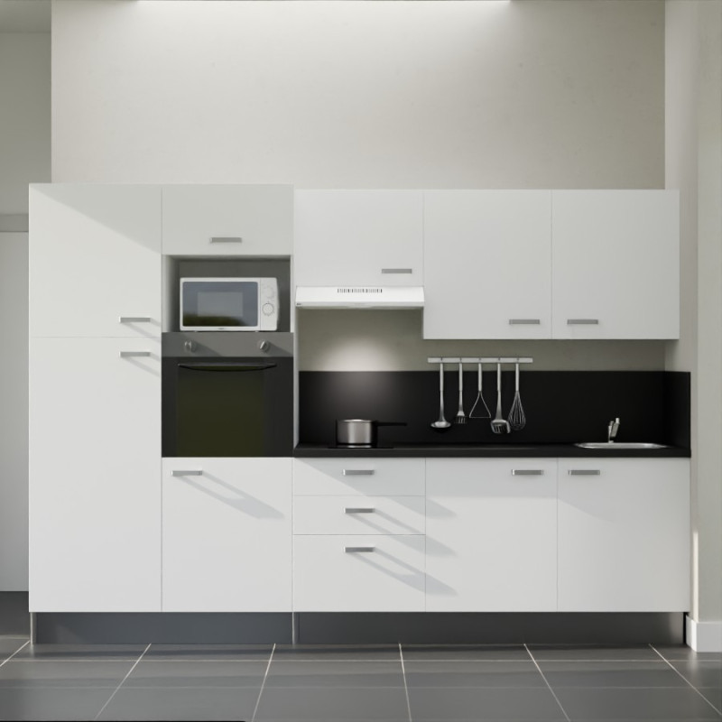 Kitchenette K46L-PT - 300 cm avec plan de travail et évier Kitchenette K46L-PT - 300 cm avec plan de travail et évier