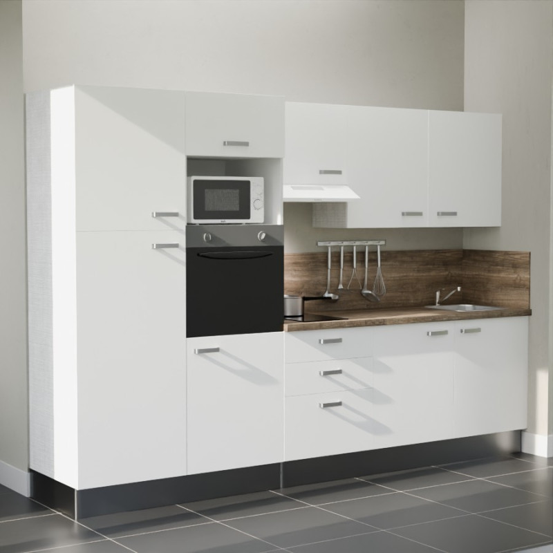 Kitchenette K46L-PT - 300 cm avec plan de travail et évier Kitchenette K46L-PT - 300 cm avec plan de travail et évier