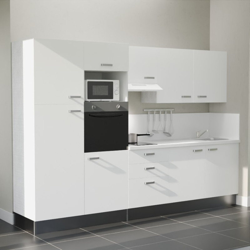 Kitchenette K46L-PT - 300 cm avec plan de travail et évier Kitchenette K46L-PT - 300 cm avec plan de travail et évier