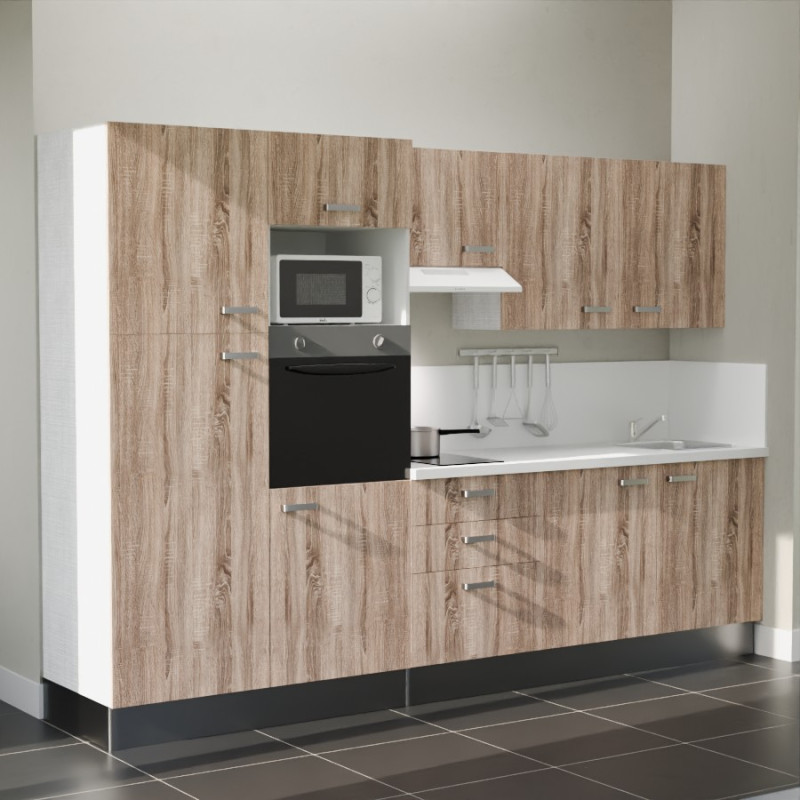 Kitchenette K46L-PT - 300 cm avec plan de travail et évier Kitchenette K46L-PT - 300 cm avec plan de travail et évier