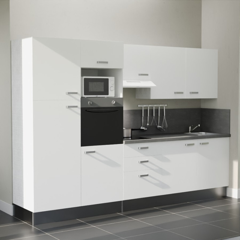 Kitchenette K46L-PT - 300 cm avec plan de travail et évier Kitchenette K46L-PT - 300 cm avec plan de travail et évier