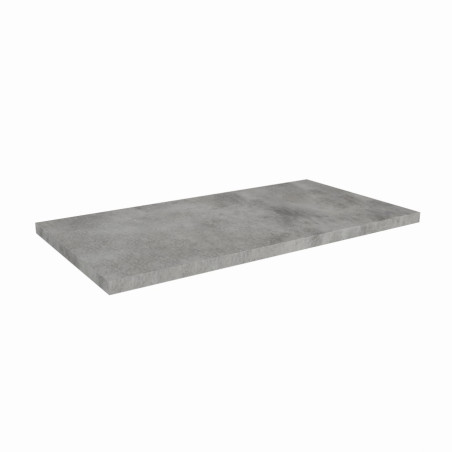 Plan de travail gris effet béton de cuisine en stratifié - 120 x 63 cm