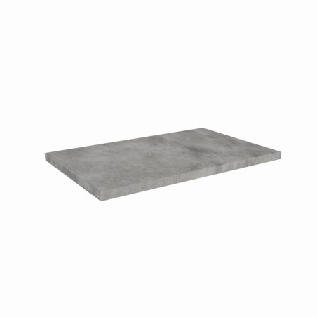 Plan de travail gris effet béton de cuisine en stratifié - 100 x 63 cm