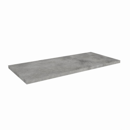 Plan de travail gris effet béton de cuisine en stratifié - 140 x 63 cm