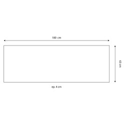 Plan de travail stratifié - 180 x 63 cm