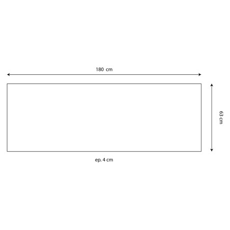 Plan de travail stratifié - 180 x 63 cm