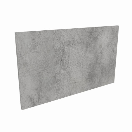 Retour de crédence de plan de travail stratifié gris béton - 60 x 35 cm
