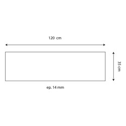 Plan crédence pour plan de travail stratifié - 120 x 35 cm
