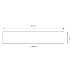 Plan crédence pour plan de travail stratifié - 180 x 35 cm