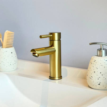 Mitigeur lavabo JENNY GOLD Doré