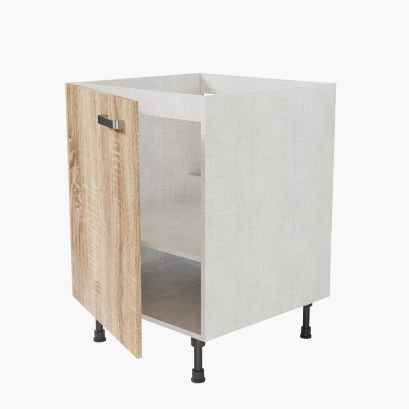 Meuble sous évier - 60 cm - Porte coloris bois Meuble sous évier - 60 cm - Porte coloris bois