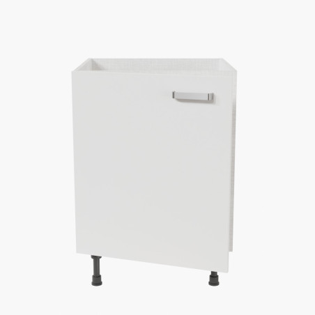 Meuble sous évier - 60 cm - Porte coloris blanc