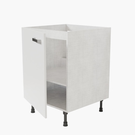 Meuble sous évier - 60 cm - Porte coloris blanc