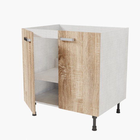 Meuble sous évier - 80 cm - façades bois