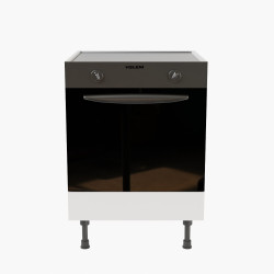 Meuble bas pour four encastrable - 60 cm - façades blanches