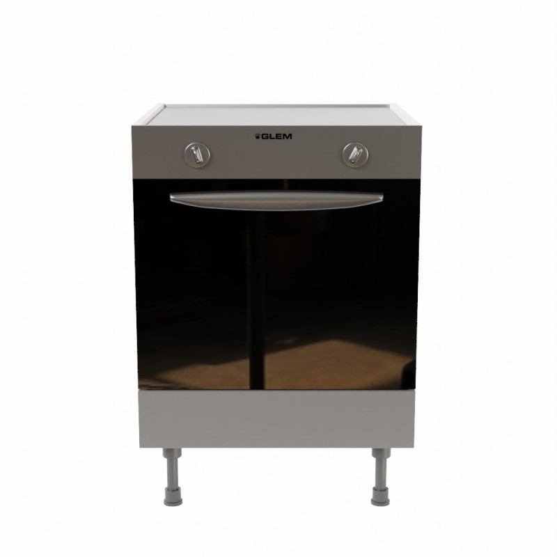 Meuble bas pour four encastrable - 60 cm - façades grises Meuble bas pour four encastrable - 60 cm - façades grises