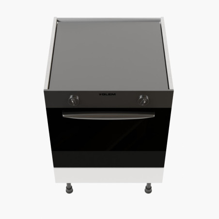 Meuble bas pour four encastrable - 60 cm - façades blanches
