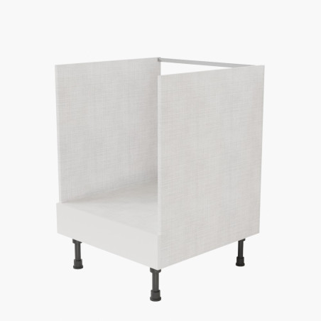 Meuble bas pour four encastrable - 60 cm - façades blanches