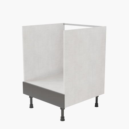 Meuble bas pour four encastrable - 60 cm - façades grises