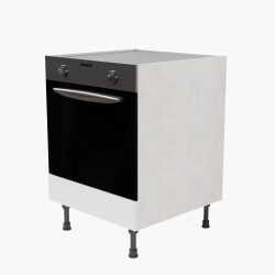 Meuble bas pour four encastrable - 60 cm - façades blanches