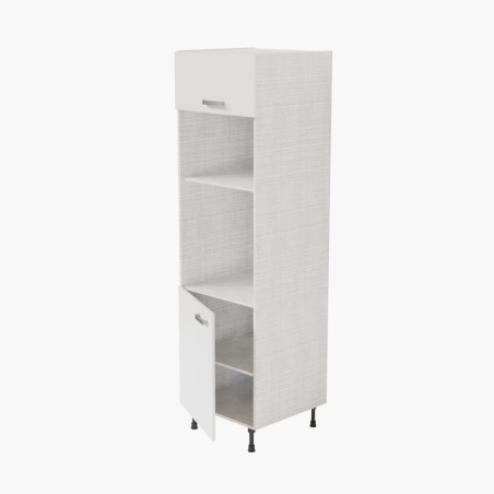 Colonne de rangement - Encastrements four et micro-ondes - blanc