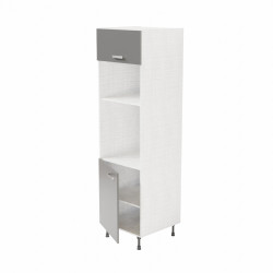 Colonne de rangement - Encastrements four et micro-ondes - gris mat