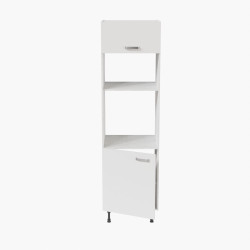 Colonne de rangement - Encastrements four et micro-ondes - blanc