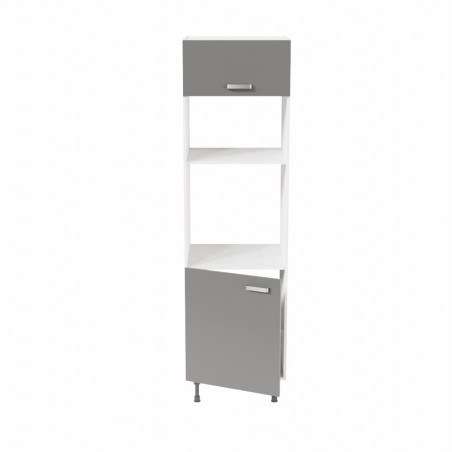 Colonne de rangement - Encastrements four et micro-ondes - gris mat