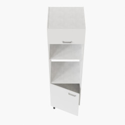 Colonne de rangement - Encastrements four et micro-ondes - blanc