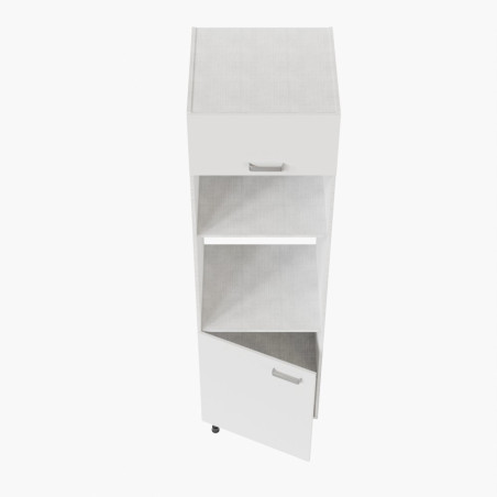 Colonne de rangement - Encastrements four et micro-ondes - blanc
