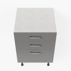 Meuble de cuisine bas - Casserolier - 60 cm - Gris