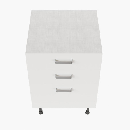 Meuble de cuisine bas - Casserolier - 60 cm - Blanc