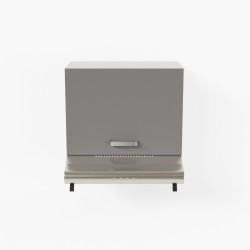 Meuble sur hotte - 60 cm - Porte coloris gris