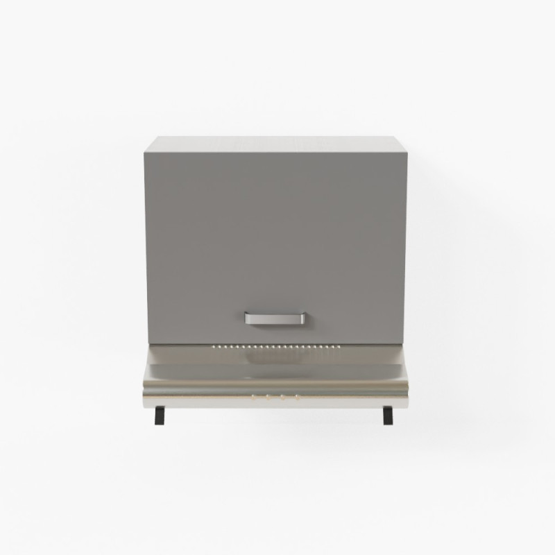 Meuble sur hotte - 60 cm - Porte coloris gris Meuble sur hotte - 60 cm - Porte coloris gris