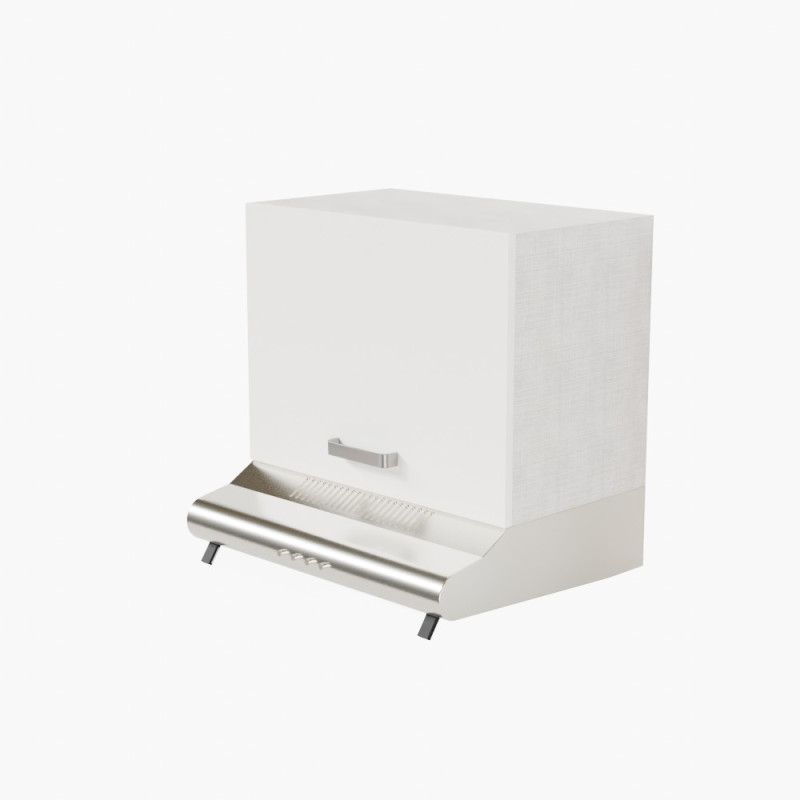 Meuble sur hotte - 60 cm - Porte coloris blanc Meuble sur hotte - 60 cm - Porte coloris blanc