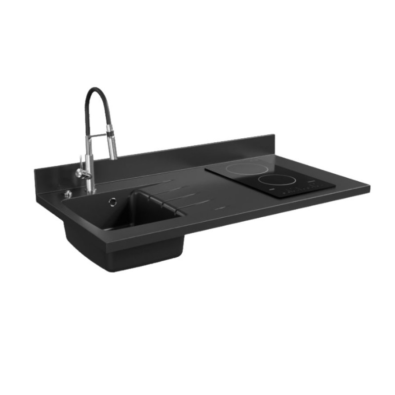 Plan de travail monobloc PlaniQuartz avec évier - 120 cm Plan de travail monobloc PlaniQuartz avec évier - 120 cm