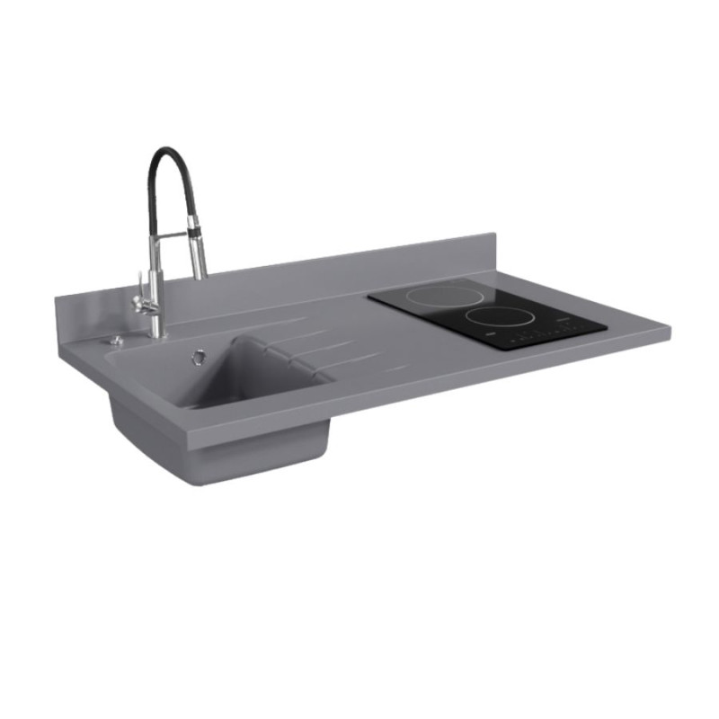 Plan de travail monobloc PlaniQuartz avec évier - 120 cm Plan de travail monobloc PlaniQuartz avec évier - 120 cm