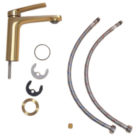 Mitigeur lavabo finition doré mat - KELLY GOLD 