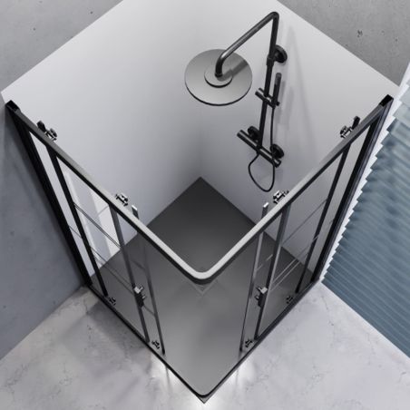 Paroi de douche en angle ATELIA vu de dessus