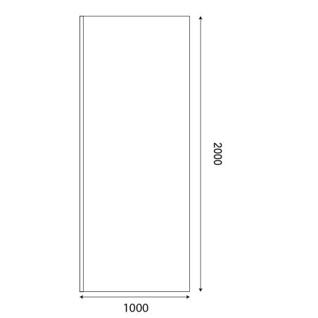 Plan paroi de douche fixe CALYPSO - Profilé chromé - Verre 8 mm - 100 cm