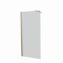 Paroi de douche fixe 90 cm GOLDY - Profilé doré - Verre 8 mm