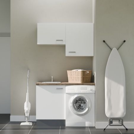 Buanderie complète B02 - Emplacement lave-linge et évier