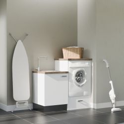 Buanderie complète B05 - Emplacement lave-linge surélevé et évier