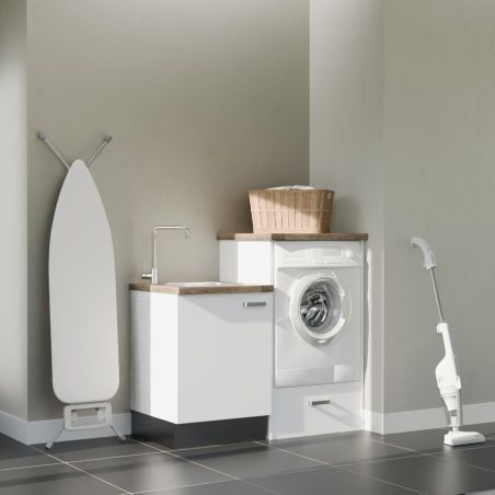 Buanderie complète B05 - Emplacement lave-linge surélevé et évier
