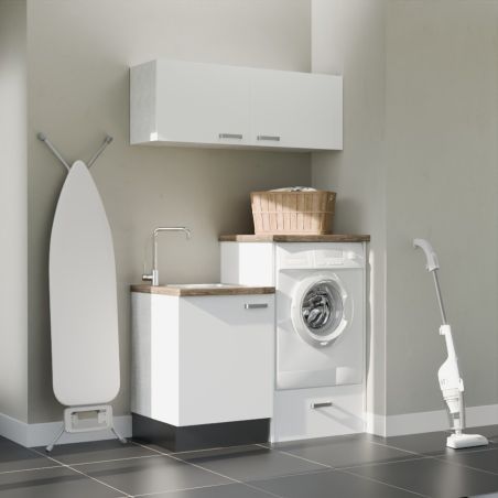 Buanderie complète B06 - Emplacement lave-linge surélevé et évier