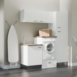 Buanderie complète B07 - Emplacement lave-linge surélevé et évier