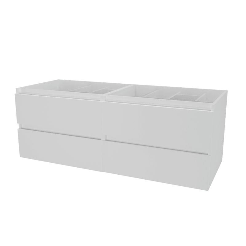 Caisson de meuble salle de bain ARLEQUIN 140 cm - Blanc brillant Caisson de meuble salle de bain ARLEQUIN 140 cm - Blanc brillant