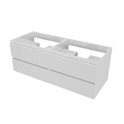 Caisson de meuble salle de bain ARLEQUIN 140 cm - Blanc brillant
